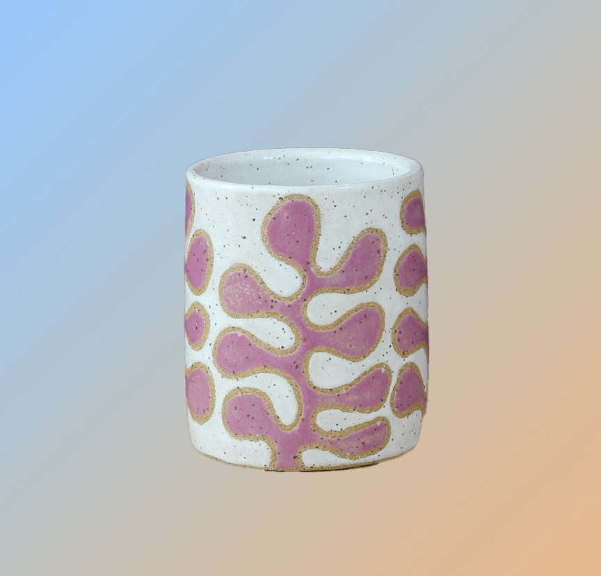 Made-To-Order Glazed Stoneware Tumbler with Loop Pattern