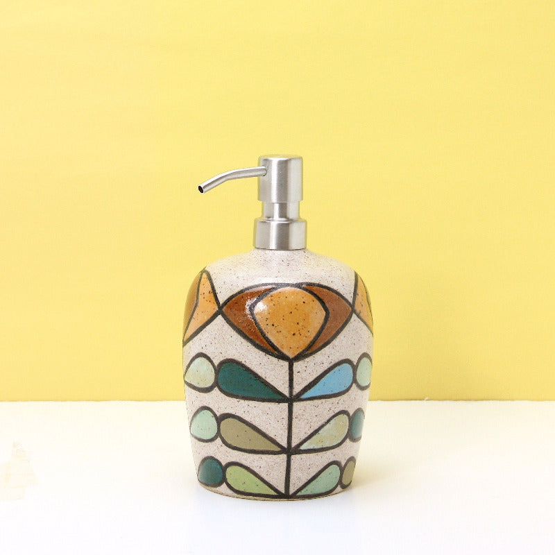 Made-to-Order Soap Dispenser with Cat Eye Flower Pattern