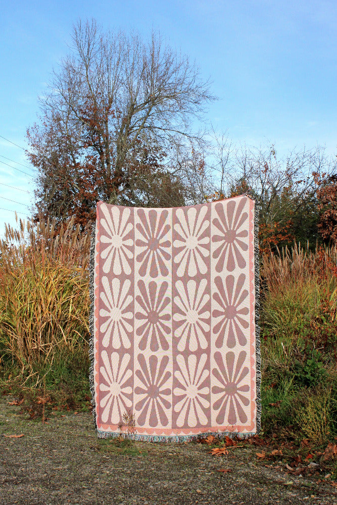 Mod Flower Pattern Blanket