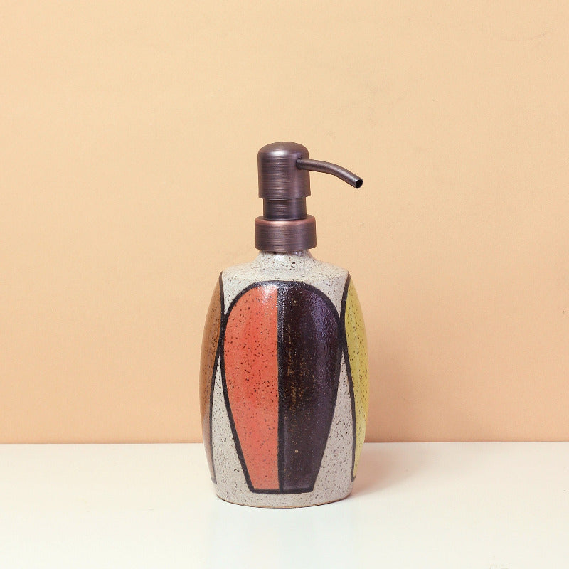Made-to-Order Soap Dispenser with Mid Century Pattern
