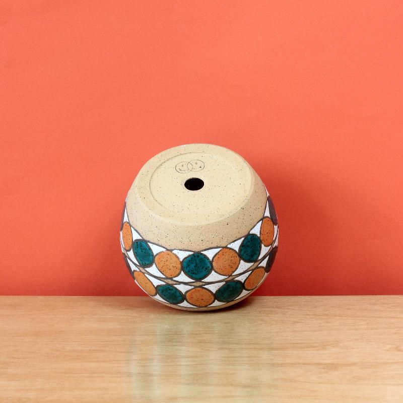 Made-to-Order Pot with Overlapping Circle Pattern