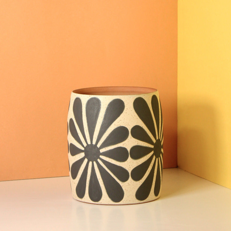 Made-to-Order Pot with Mod Flower Pattern