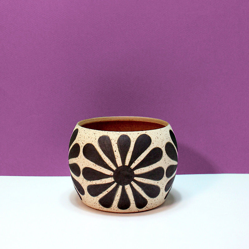 Made-to-Order Pot with Mod Flower Pattern